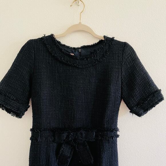 Ecaille Paris Navy Tweed Fitted Dress - Picture 5 of 12